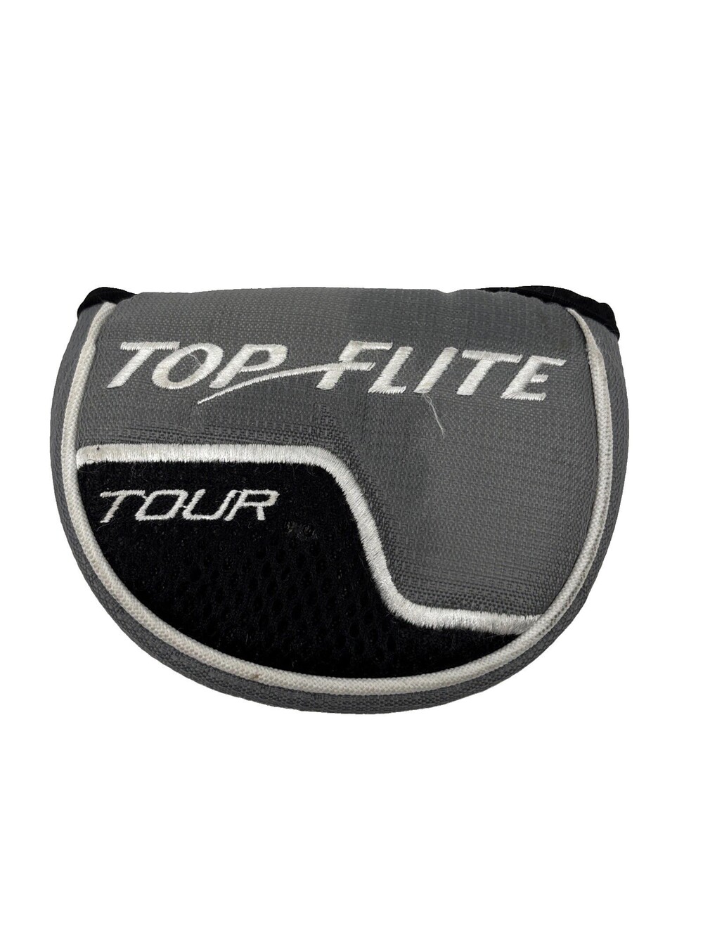 Top Flite Tour True Roll Technology Mallet Putter Headcover Black Grey
